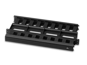 MANEJO DE CABLES HORIZONTAL LEVITON, 1RU, 8X8CM FRONTAL Y 5X10CM POSTERIOR 1U.