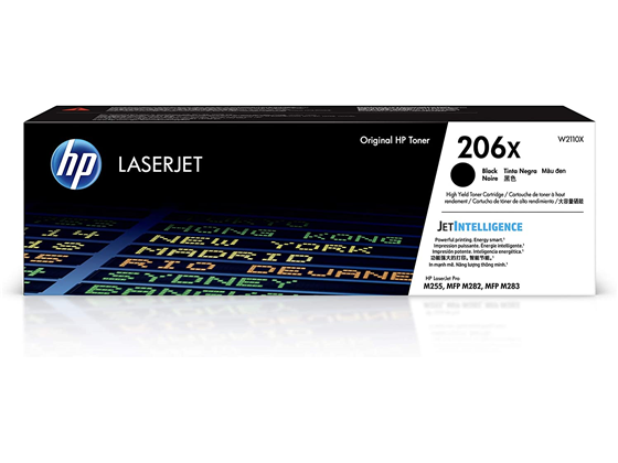 TONER HP 206X - W2110X - NEGRO - ALTO RENDIMIENTO - 3,150 PAGINAS - PARA IMPRESORA COLOR LASERJET - M255DW - M255NW - M282FDW - M282NW - M283NW - M283FDW