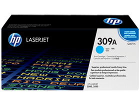 TONER HP 309A - Q2671A - CYAN - 4,000 PAGINAS - PARA IMPRESORA COLOR LASERJET - 3500, 3500N, 3550, 3550N