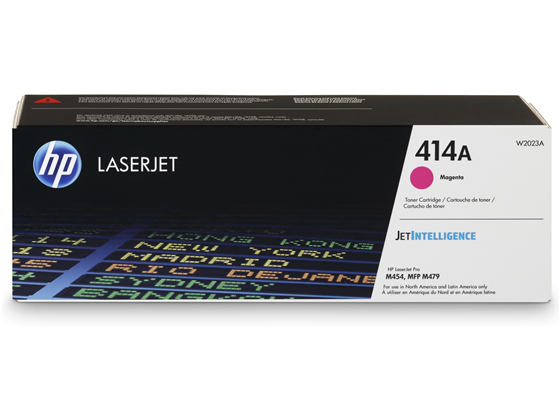 TONER HP 414A - W2023A - MAGENTA - 2,100 PAGINAS - PARA LASERJET - M454DN - M454DW - M479FDW - M479DW