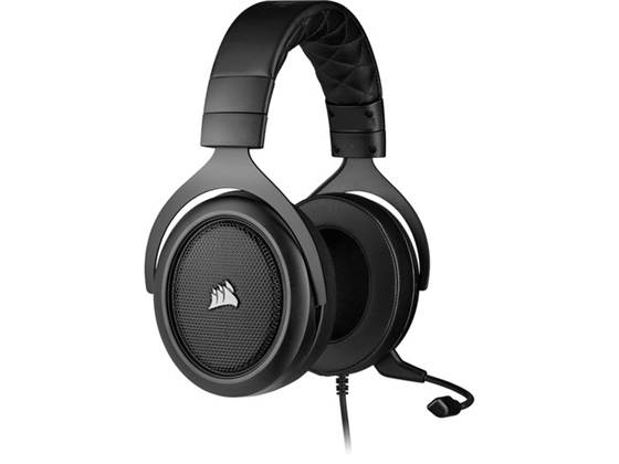AUDIFONO CON MICROFONO CORSAIR HS50 PRO, GAMING PREMIUM, ESTEREO, MICROFONO DESMONTABLE, (1) CONECTOR 3.5" (INCLUYE ADAPTADOR), BANDA AJUSTABLE, CONTROL DE VOLUMEN Y MIC, ALMOHADILLAS ACOLCHADAS PARA LARGAS HORAS DE JUEGO, COMPATIBLE CON XBOX ONE, PS4, NINTENDO SWITCH Y PC, COLOR CARBON, (CA-9011170-NA)