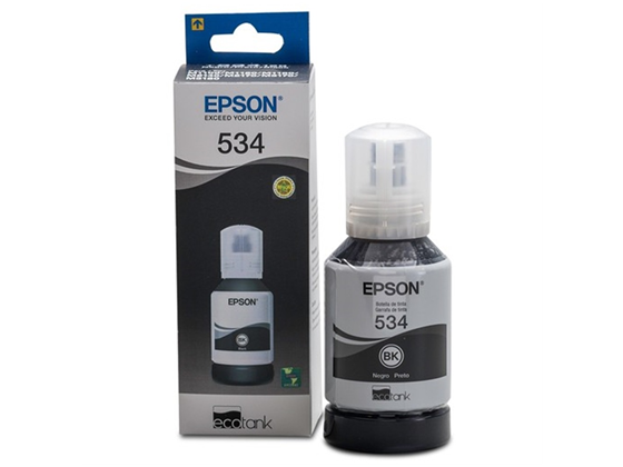 BOTELLA DE TINTA EPSON T534  NEGRO PARA IMPRESORAS M1120, M2140, M2170, M1180, M3180, M3170, M1100.