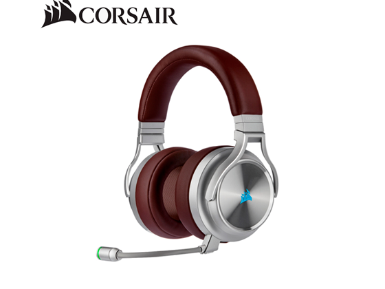 AUDIFONO CON MICROFONO CORSAIR VIRTUOSO SE RGB, WIRELESS/USB/3.5" JACK, GAMING HIGH FIDELITY 7.1 SURROUND SOUND, 20 HORAS DE BATERIAS, BANDA AJUSTABLE, CONTROL DE VOLUMEN Y MIC, ALMOHADILLAS ACOLCHADAS PARA LARGAS HORAS DE JUEGO, COLOR MARRÓN, (CA-9011181-NA)