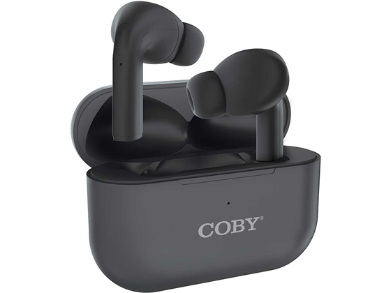 AUDIFONO CON MICROFONO COBY EARPODS BLUETOOTH, NEGRO, AIRPODS PRO STILE (CETW517BK)