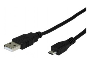 CABLE MICROUSB ARGOM, 5 PIES, NEGRO. PARA CELULAR.