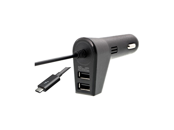CARGADOR DE CARRO, 2 PUERTOS USB + CABLE USB-C INTEGRADO, 3.1A TOTAL.