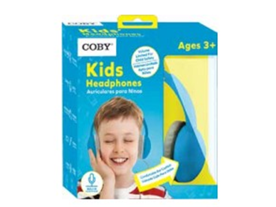 AURICULARES COBY CPSIA SEGURO PARA NIÑOS LIMITACIÓN DE VOLUMEN 85 DB, CONECTOR DE 3,5 MM, CABLE AUXILIAR CON DIVISOR INCORPORADO. COLOR BLACK(CVHK851BL)