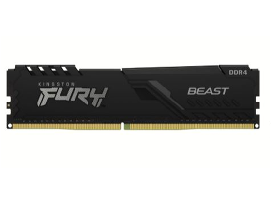 MEMORIA 8GB (2X4GB) KINGSTON, P/DESKTOP, DDR4, 2666MHZ, PC4-21300, NO-ECC, CL16, FURY BEAST.