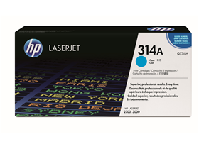 TONER HP 314A - Q7561A - CYAN - 3,500 PAGINAS - PARA IMPRESORA LASERJET COLOR - 2700 / 3000