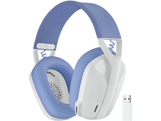 AUDIFONO INALÁMBRICOS CON MICRÓFONO LOGITECH G G435 LIGHTSPEED PARA GAMING, COLOR BLANCO. (WIRELESS)