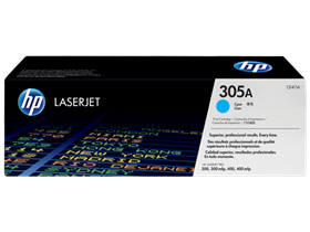 TONER HP 305A - CE411A - CYAN - 2,600 PAGINAS - PARA IMPRESORA COLOR LASERJET PRO - M351A, M375NW, M451, M475