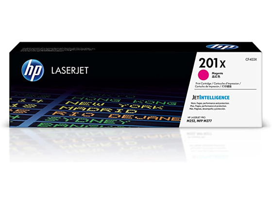 TONER HP 201X - CF403X - MAGENTA - 2,300 PAGINAS - PARA IMPRESORA COLOR LASERJET - M252, M277