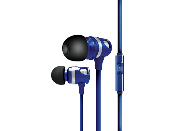 AUDIFONO CON MICROFONO COBY, ALAMBRICO, CON BOTON RESPUESTA DE LLAMADA, AZUL (CVE-133-NVY)