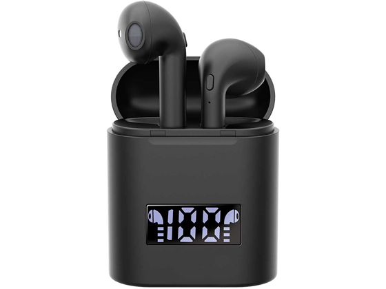 AUDIFONO CON MICROFONO COBY EARPODS BLUETOOTH, , PANTALLA IDICADOR DE BATERIA AIRPODS  STILE (CETW535BK)