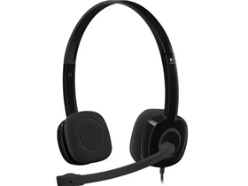 AUDIFONO CON MICROFONO LOGITECH H151 STEREO HEADSET, 3.5" INPUT (1 PLUG), NOISE-CANCELING MICROPHONE.