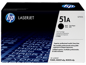 TONER HP 51A - Q7551A - NEGRO - 6,500 PAGINAS - PARA IMPRESORA LASERJET - 3005D