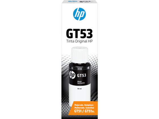 BOTELLA DE TINTA HP GT53 - 1VV22AL - NEGRO - 90ML - PARA IMPRESORA GT 5810 - 5820 - 315 - 415 (1VV22AL) INK TANK - SMART TANK 500 Y 600