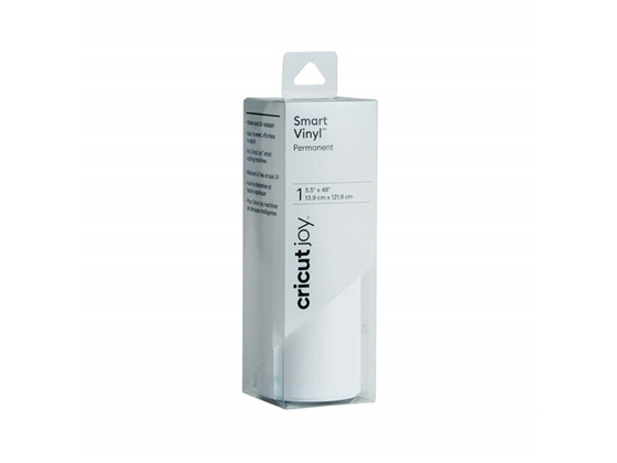 ROLLO DE VINIL CRICUT PERMANENTE, 5.5" X 48" PARA CRICUT JOY. IDEAL PARA PROYECTOS DE INTERIOR COMO CRISTALERIA, PUERTAS DE DUCHA, TAZAS Y MAS. COLOR GLOSSY - BLANCO. (2007093).
