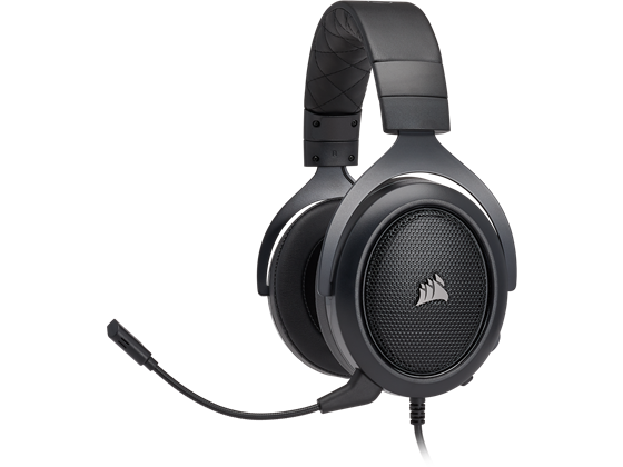 AUDIFONO CON MICROFONO CORSAIR HS60 PRO GAMING, 7.1 SOUNDROUND, MICROFONO DESMONTABLE, (1) CONECTOR 3.5" (INCLUYE ADAPTADOR), BANDA AJUSTABLE, CONTROL DE VOLUMEN Y MIC, ALMOHADILLAS ACOLCHADAS PARA LARGAS HORAS DE JUEGO, COMPATIBLE CON XBOX ONE, PS4, NINTENDO SWITCH Y PC, COLOR CARBON, (CA-9011213-NA)