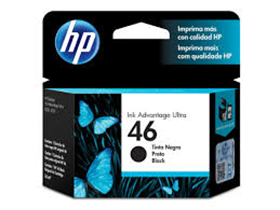 CARTUCHO HP 46 - CZ637AL - NEGRO -  26ML - PARA IMPRESORA DESKJET INK ADVANTAGE ULTRA 2529 /  4729 / 5739