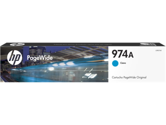CARTUCHO HP 974 - L0R87AL - CYAN - 37ML - PARA IMPRESORA PAGEWIDE PRO 452DW / 577DW / 477DW