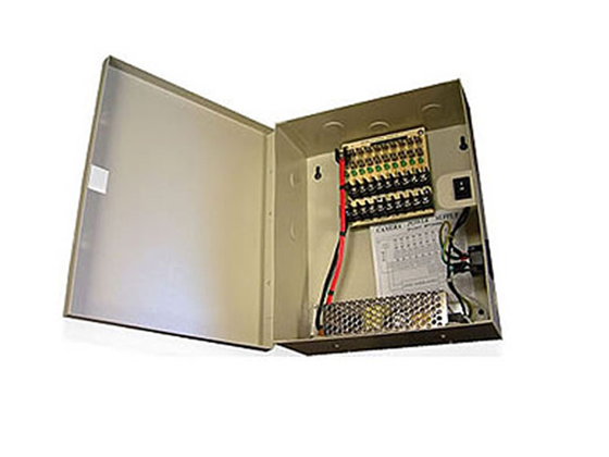 CAJA DE DISTRIBUCION  POWER BOX (FUENTE) PARA CAMARA DE SEGURIDAD CLICKCAM 9 CANALES 10 AMP 110-220V (CC-PD9CH10A/12V) POWER SUPPLY PARA CAMARA
