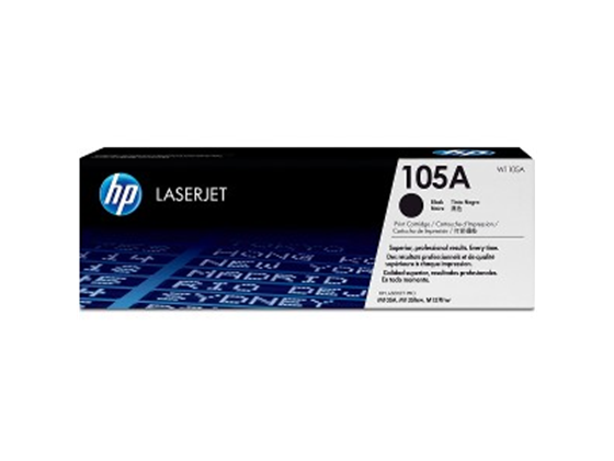 TONER HP 105A - W1105A - NEGRO - 1,000 PAGINAS - PARA IMPRESORAS LASERJET 103A - 107A - 107R - 107W - 108A - 108W - 131A - 133PN - 135AG - 135R - 135W - 135WG, M137FNW,