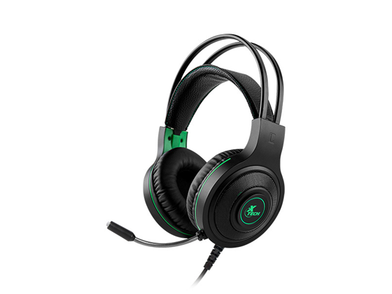 AUDIFONO CON MICROFONO XTECH INCOLENCE GAMING, 3.5MM , NEGRO / VERDE, CONTROL DE VOLUMEN (XTH-560)