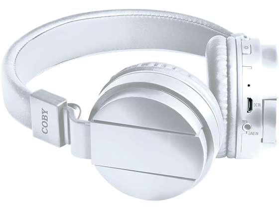 AUDIFONO CON MICROFONO COBY, BLUETOOTH, SOUND STEREO, FM RADIO, AUX 3.5MM, TF, METAL CAP (CHBT802WHT)