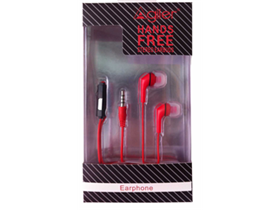 AUDIFONO CON MICROFONO AGILER, IN-EAR, ROJO (AGI-0214R)