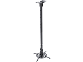 SOPORTE PARA PROYECTOR KLIPX NEGRA DE TECHO DESDE 850MM HASTA 1215MM, SOPORTA HASTA 15 KG (33 LB),