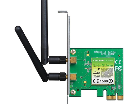 TARJETA DE RED WIFI TP-LINK PCI-E TL-WN881ND, 2.4GHZ/300MBPS, 802.11B/G/N.