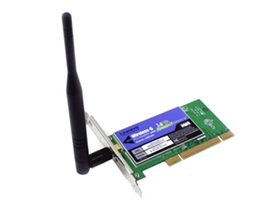 TARJETA DE RED WIRELESS PCI LINKSYS WMP54GS, 2.4GHZ/54MBPS, 802.11B/G.