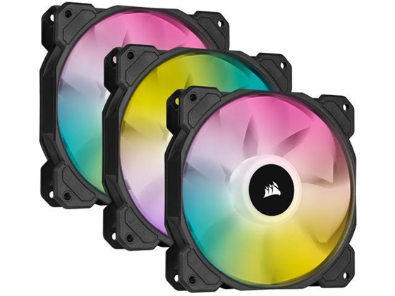 ABANICO CORSAIR SP120 120MM (TRIPLE PACK) RGB ELITE PERFORMANCE, PARA CASE, NEGRO (CO-9050109-WW)