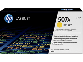 TONER HP 507A - CE402A - AMARILLO - 6000 PAGINAS - PARA LASERJET ENTERPRISE - M551DN, M551N, M551XH
