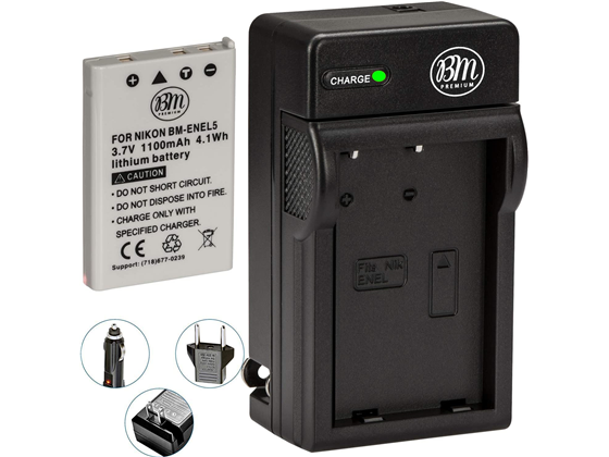 BATERIA EN-EL5 + CARGADOR PARA CAMARA NIKON, 3.7V, 1100 MAH