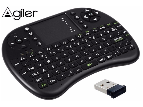 TECLADO AGILER INALAMBRICO, MULTIMEDIA 2.4 GHZ, BLACK, (AGI-9836)