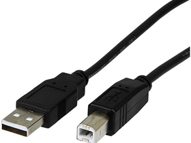 CABLE USB A/B ARGOM, 6 PIES, NEGRO. PARA IMPRESORA.