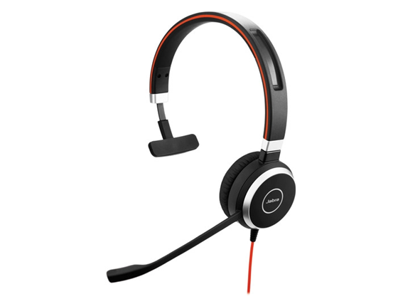 AUDIFONO CON MICROFONO JABRA EVOLVE 40 MS MONO HEADSET CON 3.5MM JACK, 14401-09 , HEADBAND, MICROFONO (SKU: 6393-823-109)