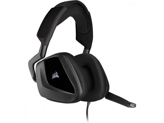 AUDIFONO CON MICROFONO CORSAIR VOID ELITE, USB, GAMING 7.1 SOUNDROUND, RGB, ADAPTADOR USB, BANDA AJUSTABLE, CONTROL DE VOLUMEN Y MIC, ALMOHADILLAS ACOLCHADAS PARA LARGAS HORAS DE JUEGO, COLOR CARBON, (CA-9011205-NA)