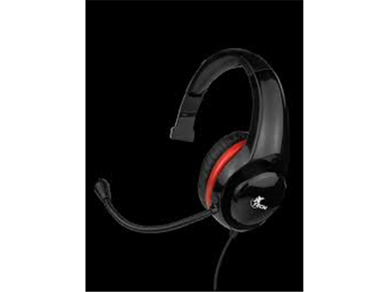 AUDIFONO CON MICROFONO XTECH MONOFONICO MOLTEN, JACK 3.5", NEGRO/ROJO (XTH-520BK)