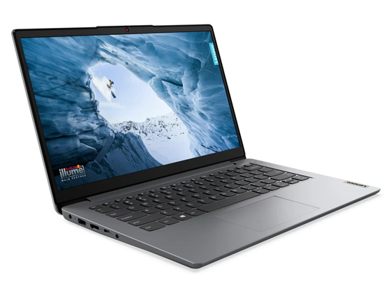 LAPTOP LENOVO IDEAPAD 1 14IGL7, 14" HD, INTEL PENTIUM SILVER N5030 1.10 GHZ QUAD CORE, 4GB, 128GB EMMC, WINDOWS 11 HOME, WIFI AC, BLUETOOTH 4.2, 1 X HDMI PORT, 2 X USB 3.2 GEN 1, JACK 3.5" AUDIO, LITHIUM-ION BATTERY, PLATINIUM GRAY, INGLES (82V6001DUS)
