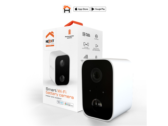CAMARA DE VIGILANCIA INTERIOR/EXTERIOR NEXXT WIFI CON BATERIA (HOME AUTOMATION), 1080P, FIJA, DIA Y NOCHE, DETECTA MOVIMIENTO, MICRO SD, SE ACTIVA POR VOZ, (NHC-O640)
