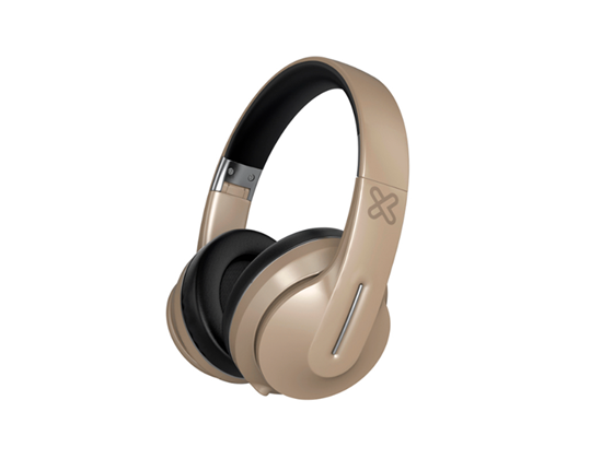 AUDIFONO CON MICROFONO KLIPX FUNK, BLUETOOTH 5.0, 18 HORAS DE REPRODUCCION, CONTROLES INTEGRADOS, CONECTOR AUXILIAR 3.5", GOLD (KWH-150GD)