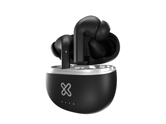 AUDIFONO CON MICROFONO KLIPX EDGEBUDS PRO, BLUETOOTH 5.0, 6.5 HORAS DE REPRODUCCION, CON CANCELACION DE RUIDO ACTIVA, ESTUCHE CON BATERIA PARA 4 CARGAS, BLACK (KTE-750BK)