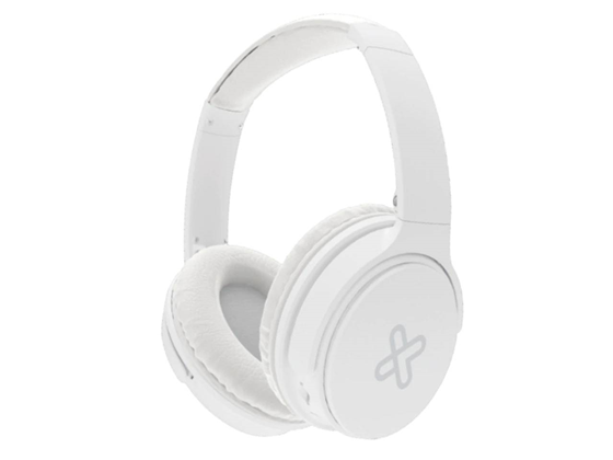 AUDIFONO CON MICROFONO KLIPX OASIS - BLUETOOTH 5.0 - CANCELACION DE RUIDO ACTIVA - CONTROLES EN EL AURICULAR - HASTA 7 HORAS DE REPRODUCCION - ALMOADILLLA ACOLCHADAS - PUERTO 3.5" - PLEGABLE - BLANCO (KNH-050WH)