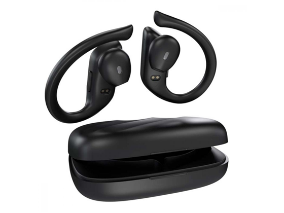 AUDIFONO CON MICROFONO KLIPX SPORTBUDS, DEPORTIVOS, BLUETOOTH 5.1, 6 HORAS DE REPRODUCCION, RESISTENTE AL SUDOR Y AGUA, ESTUCHE CON BATERIA PARA 3 CARGAS, BLACK (KTE-100BK)