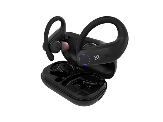 AUDIFONO CON MICROFONO KLIPX XTREMEBUDS, DEPORTIVOS, BLUETOOTH 5.1, 6 HORAS DE REPRODUCCION, A PRUEBA DE AGUA Y SUDOR, ESTUCHE CON BATERIA PARA 9 CARGAS, BLACK (KTE-500BK)