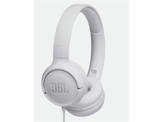 AUDIFONO JBL TUNE 500, 3.5MM, 32MM DRIVER, ON- EAR, JBL PURE BASS, CARGA RAPIDA, HANDFREE, MICROFONO INTEGRADO, 32 OHMS, CABLE DE (3.89 DE LONGITUD) COLOR BLANCO.