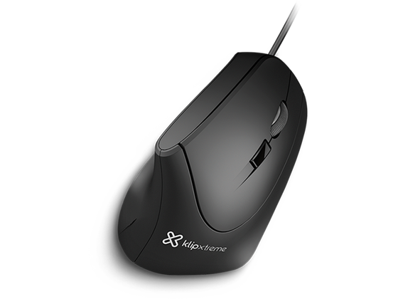 MOUSE OPTICO KLIPX KROWN,  VERTICAL, 6 BOTONES, 1600 DPI, BLACK (KMO-506)